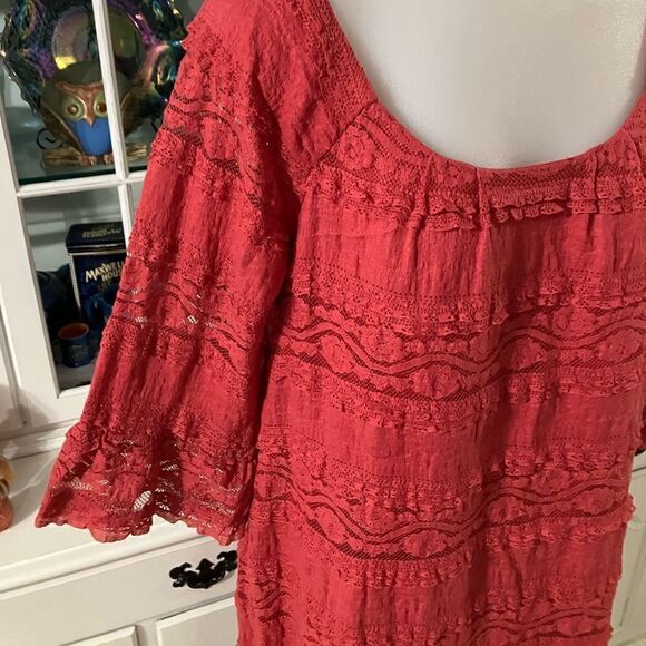 Half Sleeve Dress Lace Overlay  Sz 14P Chris McLaughlin - Picture 4 of 9